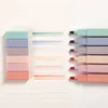 JIANWU 6pcs/set Soft Tip Highlighter Light Color Kawaii Marker Pen DIY Photo Album Journal Fluorescent Pen Student Stationery