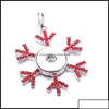 Pendentif Colliers Pendentif Colliers Pendentifs Bijoux Mode Flocon De Neige Cristal Bouton Pression Collier 18 Mm Gingembre Boutons Pression Charmes Otmsh