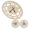 Wall Clocks Clock Battery Operated Wood Industrial With Hook For Living Room Family Office