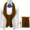 Wykonany na zamówienie Tuxedos One Button Men Suits Shawl klapy Groomsmen Wedding/Prom/Dinner Man Blazer Pants Tie kamizelka M200