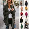 Women's Sweater Jacket Cashmere Cardigan Mid Length Knitted Jackets V-neck Loose Striped Sweaters Thin Ladies Trench Coat 201127 Luxury Designer Tops