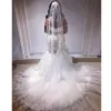 Plus Size Off the Shoulder Mermaid Wedding Dresses sweetheart Bling Beaded Appliques Sequined Bridal Gown Backless Tulle Bride Dress EE