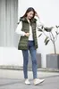 Women's Vests 2022 Autumn And Winter Mid-Length Down Padded Cotton Clothes Women's Casual Waistcoat With Hood Zipper Outwear Y707