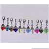 Charms 100st Colorf Birthstone Crystal Dangle Charms hummerlås för glas flytande skåp 932 d3 droppleverans smycken fynd dhatb