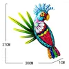 Decorative Figurines Decoration 27 30 1cm Green/blue/red/orange For Garden Hanging Ornament Home Decor Metal Parrot Pendant