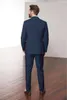 Garnitury męskie 3piece niestandardowy garnitur męski solidny kolor biznesowy formalny szczupły koktajl z długim rękawem