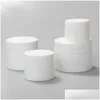 Packing Bottles High Quality 15G 30G 50G White Plastic Cosmetic Cream Jars With Lid Empty Lotion Batom Container Sample Packaging Bo Dhi8T