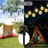 50 LED 10M Crystal Ball Solar Light Outdoor IP65 방수 스트링 요정 램프 태양 정원 화환 크리스마스 장식