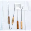 Ferramentas de churrasco Acessórios para churrasco ferramentas de churrasco Definir o aço inoxidável Forks assados ​​de carbono clipe de carbono MTI Funcional de churrasco ao ar livre 3 5ZC C dhbae