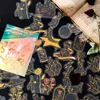 45 Stück Bronzing Aufkleber Folie Gold Stern Mond Blume Aufkleber Set Dekorative Vintage PET Aufkleber für Scrapbook Tagebuch Basteln Karte