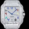 ZYF M8215 Paved Diamonds Automatic Mens Watch XL 40mm Miyota Fully Iced Out Rectangle Diamond Case And Bracelet Colors Arabic Script Dail Super Edition Puretime H8