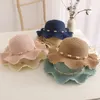 Chapeaux 2022 bébé chapeau de soleil été enfants paille crème solaire mignon arc princesse fille plage Parent-enfant seau Panama Gorros