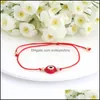 Charm Bracelets 20Pcs/Lot Lucky String Evil Eye Red Cord Adjustable Bracelet Diy Jewelry Yn1Lu Y7Ejq 393 Q2 Drop Delivery Bracelets Dh5Z2