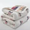 Coperte Fasce 6 Strati 100% Mussola di Cotone Swaddle Ordito Biancheria da Letto Infantile Ricezione Bagno 90100cm 221205