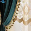 Curtain European Italian Velvet Curtains For Living Room Bedroom Luxury Fabric Solid Color Valance Treatments Custom Drapes