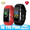 Braccialetto intelligente Smart Watch Cinturino da polso Cellulari Fitness Tracker Monitoraggio della frequenza cardiaca Con scatola al dettaglio Id115 Plus Android universale