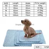 Kennels Pens Pens Dog Pad Cooling Summer Dogs Pades Cat Blanket Sofa Breathable Pet Bed Washable Small And Medium Drop Delivery Ho Dhhaj