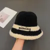 디자이너 파리 새로운 순수한면 따뜻한 어부 모자 모자 단색 세련된 버킷 모자 귀여운 청소년처럼 보이는 작은 외모