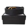 2022 Cintura di design di lusso Cinture con fibbia G Donna Uomo Casual Lettera Liscia Colori neri Larghezza 2,0 cm 3,0 cm 3,4 cm 3,8 cm Con scatola