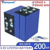 Batterie Lifepo4 200Ah, 3.2V, Rechargeable, Grade A, toutes nouvelles cellules prismatiques au Lithium fer Phosphate pour onduleur solaire RV