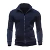 Camisola de moda masculina Moda Moda Zipper Stand Collar Color Solid Color Cardigan Jaquetas isoladas para homens