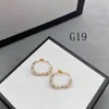 Women Stud Earring Designers smycken Pearl Ear Studs Luxury Silver Hoops Fashion Gold Love Earrings G Bijoux Top With Box226Q