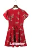 Sukienki imprezowe Kobiety letnia sukienka V Neck Cape z krótkim rękawem Casual Mini Boho Beach Vinatge Floral Print Sundress Laipelar