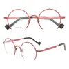 quadros de óculos metálicos vermelhos