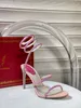 Women's shoes Serpentine CLEO rhinestone set women's fine crystal high heeled sandals 9.5cm