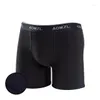 Underpants Men Fleece Boxer Briefs Winter Warm Underwear Stretch Breathable Male Trunk Shorts Comfort Man Casual Panties L-3XL