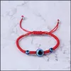 Bedelarmbanden handgeweven armband lucky kabh rode snaar draad hamsa armbanden blauw Turks Evil Eye Charm Jewelry Fatima DHS Drop D DH0FG