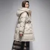 Parka en duvet pour femme, doudoune longue, haut de gamme, à la mode, hiver, 221205