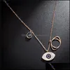 Hangende kettingen blauw kwaad ketting titanium stalen ros￩ goud hanger kettingen mode meisje sieraden cadeau simplicity feest 9an q dhg5e