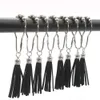 12 PCS/Set Decorative Shower Curtain Hooks Rust-Resistant Stainless Steel Ring with Tassels for Bathroom