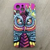 Luxo Animais Urso Leão Coruja Cheetah TPU Luzes Noturnas Capa Traseira para iPhone 15 14 Plus 12 11 13Pro 15 Pro Max Flor Luminosa Soft Case