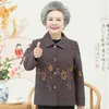 Women's Wool Middle-aged Elderly Women's Coat Spring Autumn 5XL Woolen Jacket Single-breasted Casual Jackets Female Tops Grandma Outfit
