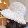 Berets Stylish Women Winter Hat Faux Fur Headwear Lady Washable