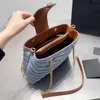 Çanta Tasarımcı Çanta Tote Totes Kadın Kot Vintage Stripe Tasarımcı Çantalar Klasik Crossbody Women Luxurys Omuz Deri Çanta Çantaları 221128