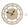 Wall Clocks Clock Battery Operated Wood Industrial With Hook For Living Room Family Office