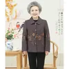 Women's Wool Middle-aged Elderly Women's Coat Spring Autumn 5XL Woolen Jacket Single-breasted Casual Jackets Female Tops Grandma Outfit