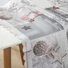 Christmas Decorations Tablecloths Table Cover Oxford Water Resistant Party Cloth For Xmas Holiday Winter Home Decor