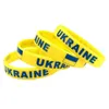 Party Favor 2022 Soutien Bracelets Ukraine Party Favor Sile Bracelets En Caoutchouc Bracelets Drapeaux Ukrainiens Je Me Tiens Avec Jaune Bleu Sport Dhge0