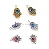 Charms 50pcs Turkish Hamsa Hand Blue Evil Eye Charms Подвеска для ювелирных изделий.