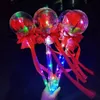 Party Decoration Led Favor Light Up Glowing Red Rose Flower Wands Bobo Ball Stick For Wedding party