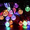 50 LEDs 10m Ball Crystal Ball Luz solar ao ar livre IP65 Água à prova d'água Lâmpadas de fada do jardim solar Garlandes de Natal Decoração de Natal