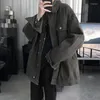 Herrenjacken WEILUO Koreanische Mode Retro Kleidung Militärjacke Denim Männer Plus Größe Schwarz Streetwear