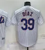 Neues Baseball-Trikot 39 Edwin Diaz 21 Max Scherzer 23 Javier Baez 30 Conforto 33 Haevey 34 Syndergaard Blank Stitched Jerseys