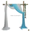 Party Decoration Decoration 70X600Cm Meters Wedding Arch Drape Chiffon Fabric Dra Curtain Drapery Party Supplies Ceremony Reception Dhopc