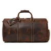 Duffel Bags Ruil Men's Retro Leather Travel Bag First Layer Cowhide store kapacitet aff￤rsresa handv￤ska axel messenger