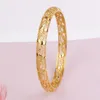 Ethnic Style Women Bangle Bracelet Solid 18k Yellow Gold Filled Classic Fashion Women Jewelry Gift